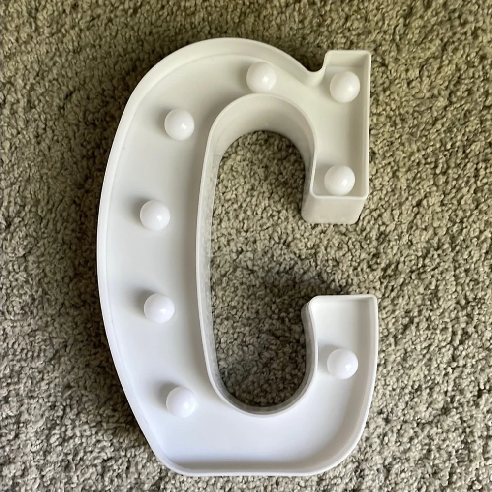 Illuminated Letter C Decor